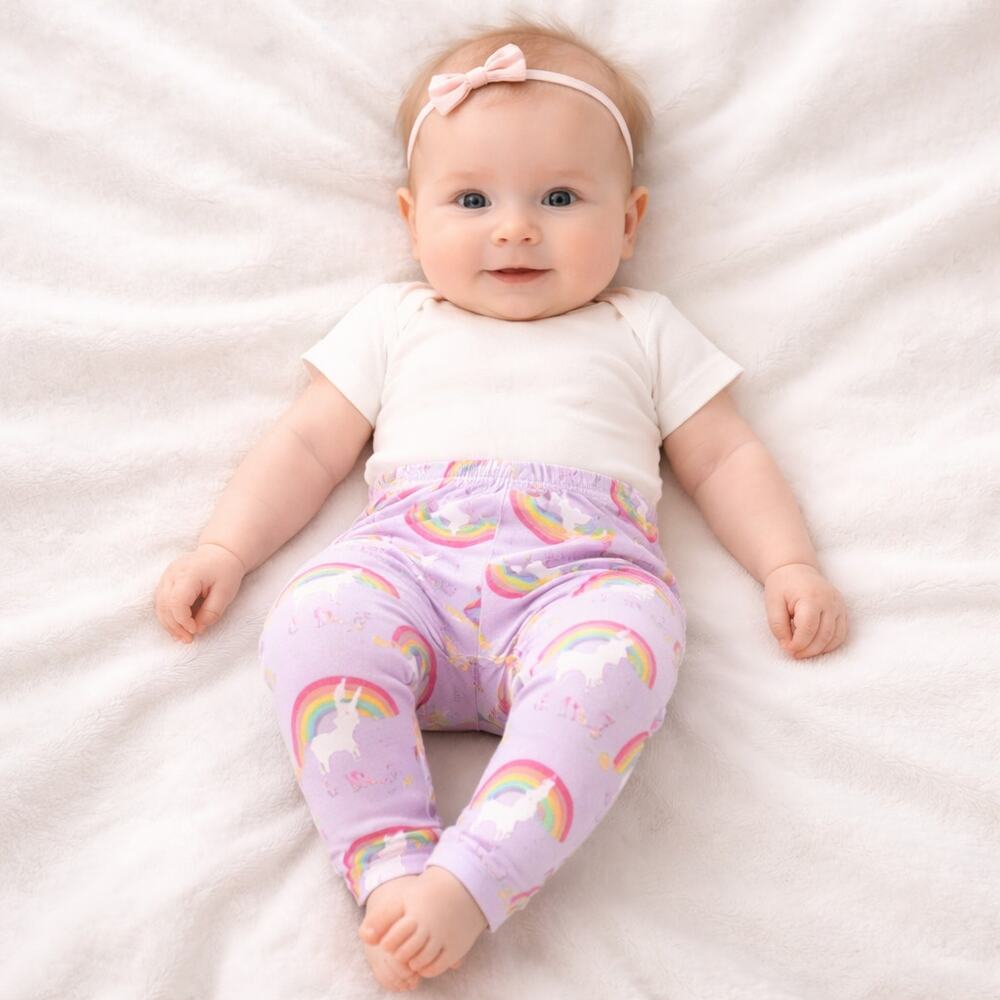 Carter’s 6M Purple Unicorn Rainbow Leggings Baby Girl NWT